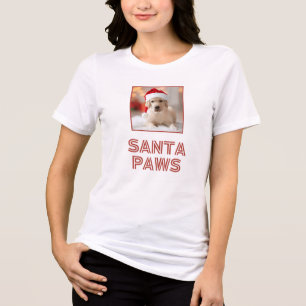 Santa Paws - Gewohnter Weihnachtshund Tri-Blend Shirt