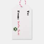 Santa Paws Gift Tag - Weihnachten Chihuahua Geschenkanhänger (Rückseite)