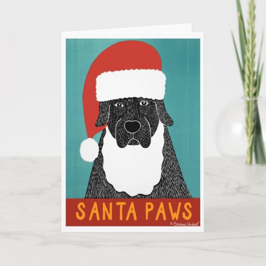 Santa Paws Grußkarte Feiertagskarte (Vorderseite)
