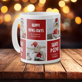 Santa Paws, Happy Howlidays 5 Foto Hund Weihnachte Kaffeetasse