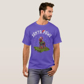 Santa Paws Happy Irish Setter Wrapped in Christmas T-Shirt (Vorne ganz)