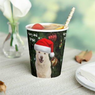 Santa Paws - Husky Dog Weihnachtsweihnachtsbecher Pappbecher