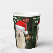Santa Paws - Husky Dog Weihnachtsweihnachtsbecher Pappbecher (Rechts)