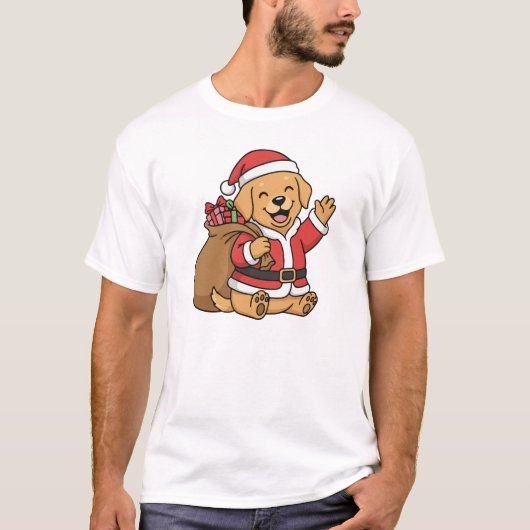 Santa Paws Is Coming to Town Dog Christmas Hoodie T-Shirt (Vorderseite)