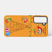 Santa Paws Is Here Katzen-Galaxy-Case – Orange Samsung Galaxy Hülle (Rückseite (Horizontal))