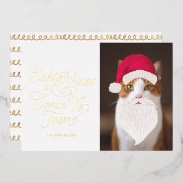 Santa Paws ist ein beliebtes Foto im Städtischen S Folien Feiertagskarte