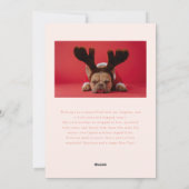 Santa Paws kam Hund Foto Peach Weihnachten (Rückseite)