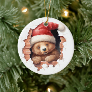 Santa Paws Keramik Ornament