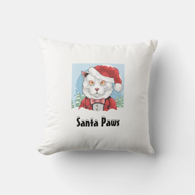 Santa Paws Kissen (Vorderseite)