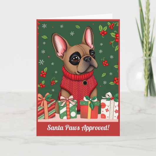 Santa Paws kommen Feiertagskarte (Vorderseite)