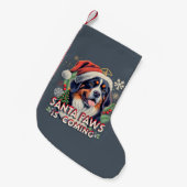 Santa Paws kommt Bernese Dog Weihnachten Kleiner Weihnachtsstrumpf (Vorderansicht (hängend))