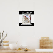 Santa Paws kommt in das Weihnachtsgebäck der Stadt Poster (Küche)