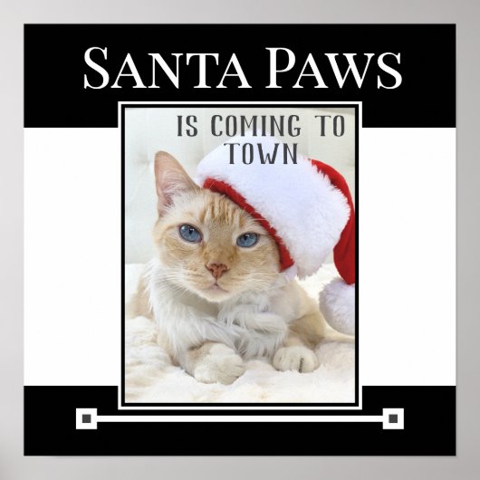 Santa Paws kommt in das Weihnachtsgebäck der Stadt Poster (Vorne)