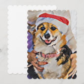 Santa Paws kommt in die Stadt Einladung (Vorne/Hinten)