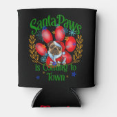 Santa Paws kommt in die Stadt, Mops Santa Xmas Dosenkühler (Vorderseite)