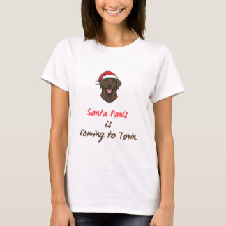 Santa Paws kommt in die Stadt | Weihnachtshundewit T-Shirt