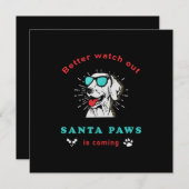 Santa Paws kommt Weihnachten im Vintage (Vorne/Hinten)