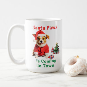 Santa Paws kommt zu einem festlichen Haustier Kaffeetasse