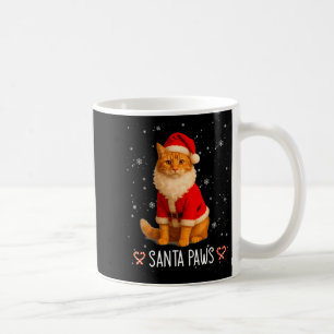 Santa Paws Lustige Orange Tabby Katze Weihnachten  Kaffeetasse