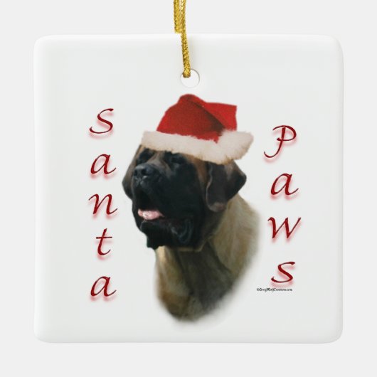 Santa Paws Mastiff Ornament (Vorderseite)
