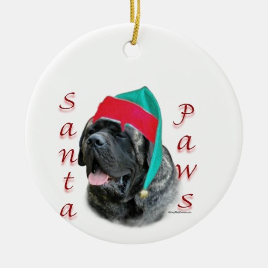 Santa Paws Mastiff Ornament (Vorne)