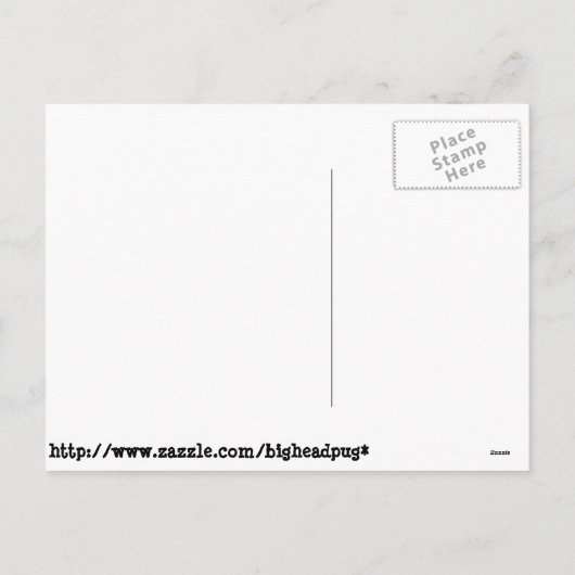 Santa Paws MOPS Feiertagspostkarte (Rückseite)