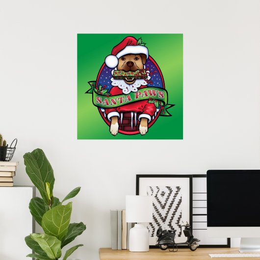 Santa Paws Poster (Heimbüro)