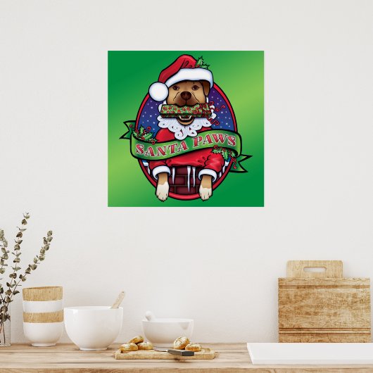 Santa Paws Poster (Küche)