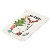 Santa Paws | Rentierkatze Magnet (Linke Seite)