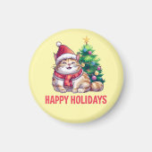 Santa Paws Says Happy Holidays Magnet (Vorne)