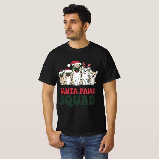 Santa Paws Squad T-Shirt (Vorne ganz)
