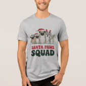 Santa Paws Squad T-Shirt Tri-Blend Shirt (Vorderseite)