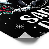 Santa Paws Tuxedo Katze Weihnachtsmannmütze Weihna Poster (Ecke)