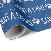 Santa Paws Weihnachtsdrucke auf Blue Geschenkpapier (Rolleneckpunkt)