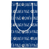 Santa Paws Weihnachtsdrucke auf Blue Kleine Geschenktüte (Vorderseite)