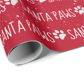 Santa Paws Weihnachtsdrucke auf Red Geschenkpapier (Rolleneckpunkt)
