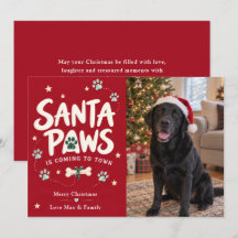 Santa Paws Weihnachtshund-Foto