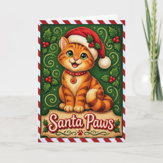 Santa Paws Weihnachtskarte Feiertagskarte