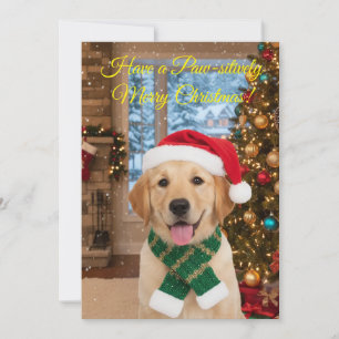 Santa Paws Weihnachtskarte Party Einladung