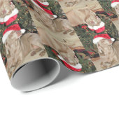 Santa Paws - Weimaraner Stil - ( 4SQ) - 3 Posen Geschenkpapier (Rolleneckpunkt)