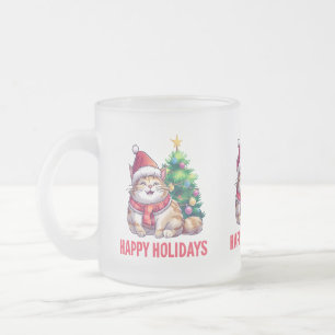 Santa Paws wünscht frohe Feiertage Mattglastasse