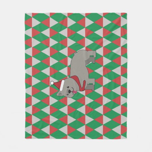 Santa PawsHoliday Diamonds Dog Fleecedecke (Vorderseite)