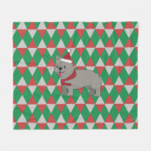 Santa PawsHoliday Diamonds Dog Fleecedecke (Vorderseite (Horizontal))