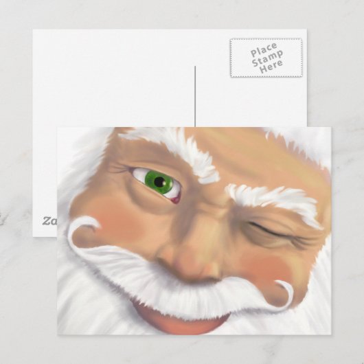 Santa - Pc H Feiertagspostkarte (Vorne/Hinten)