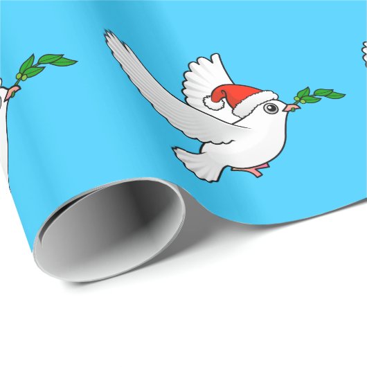 Santa Peace Dove Geschenkpapier (Rolleneckpunkt)