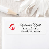 Santa Peace Sign Ho Ho Ho mit Weihnachtsmannmütze (Insitu)