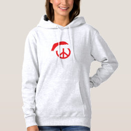 Santa Peace Sign Ho Ho Ho mit Weihnachtsmannmütze Hoodie