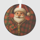 Santa Peekaboo Cozy Christmas Ornament (Rückseite)