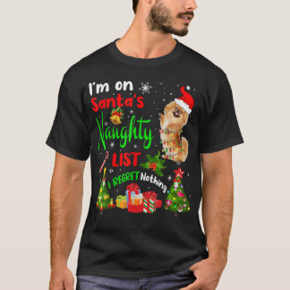 Santa Pekingese Ich bin auf der schmutzigen Liste  T-Shirt