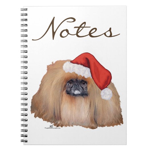 Santa Pekingese Notizblock (Vorderseite)
